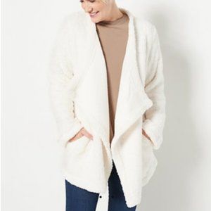 Jockey Open Front Sherpa Cardigan Ivory Size S/M & L/XL